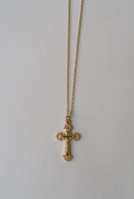 Rosa Cross Necklace