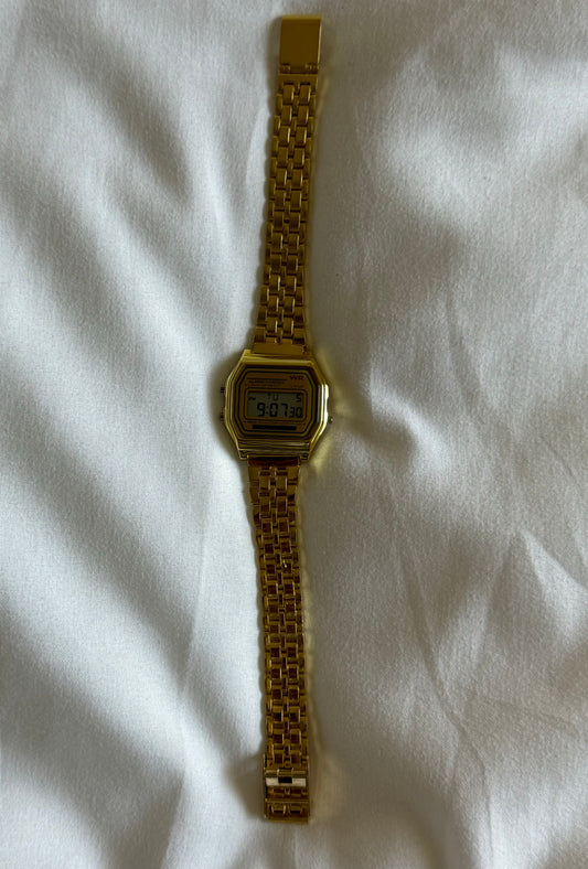 Modern Digital Gold Watch