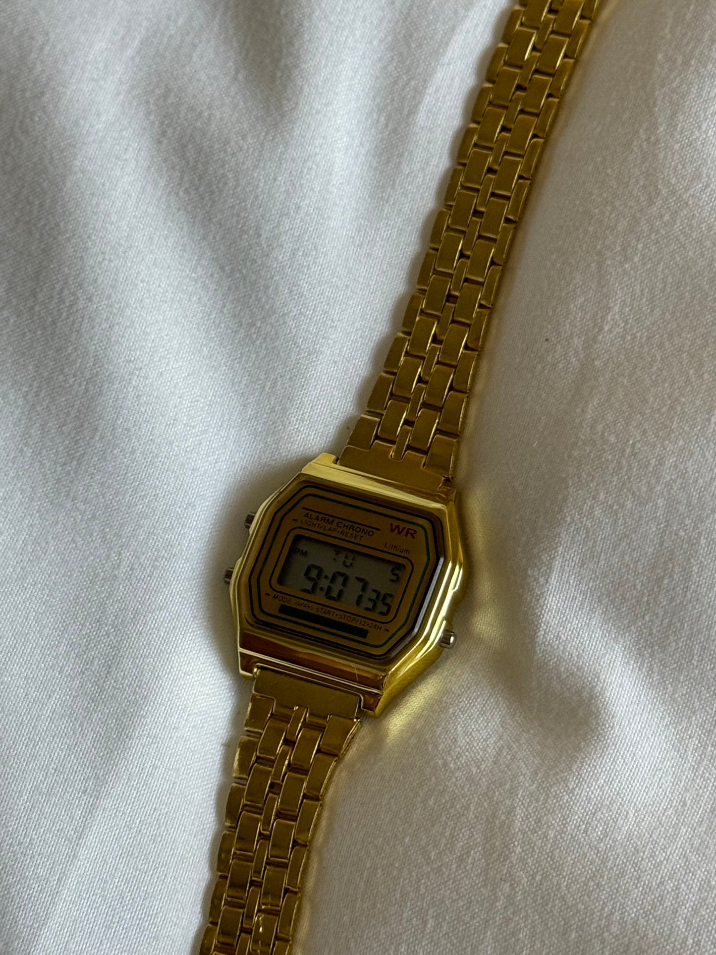 Modern Digital Gold Watch